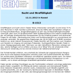 DBH-Seminar: Sucht und Straffälligkeit