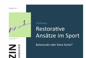 Das Cover des TOA-Magazins mit der Aufschrift "Restorative Ansätze im Sport"