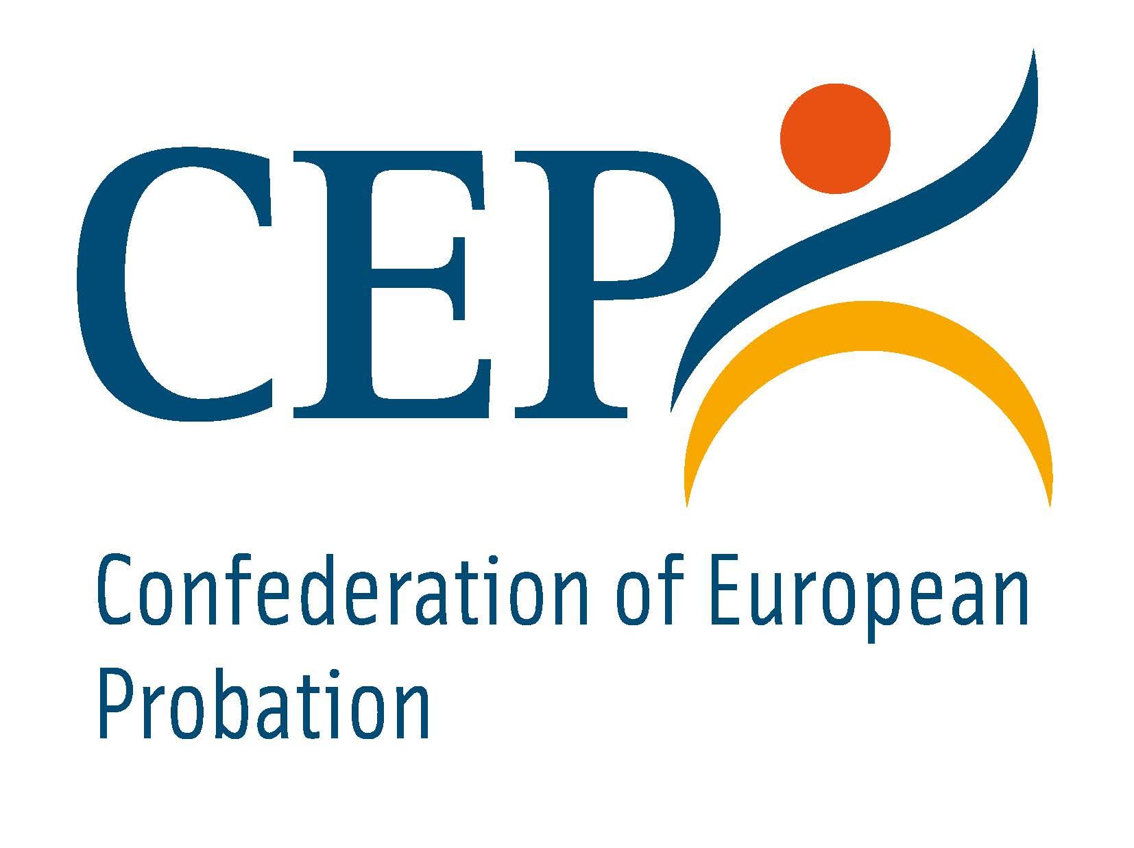 Das Logo der CEP mit der Aufschrift "CEP Confederation of European Probation"