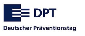 Das Logo des DPT mit der Aufschrift "Deutscher Präventionstag"