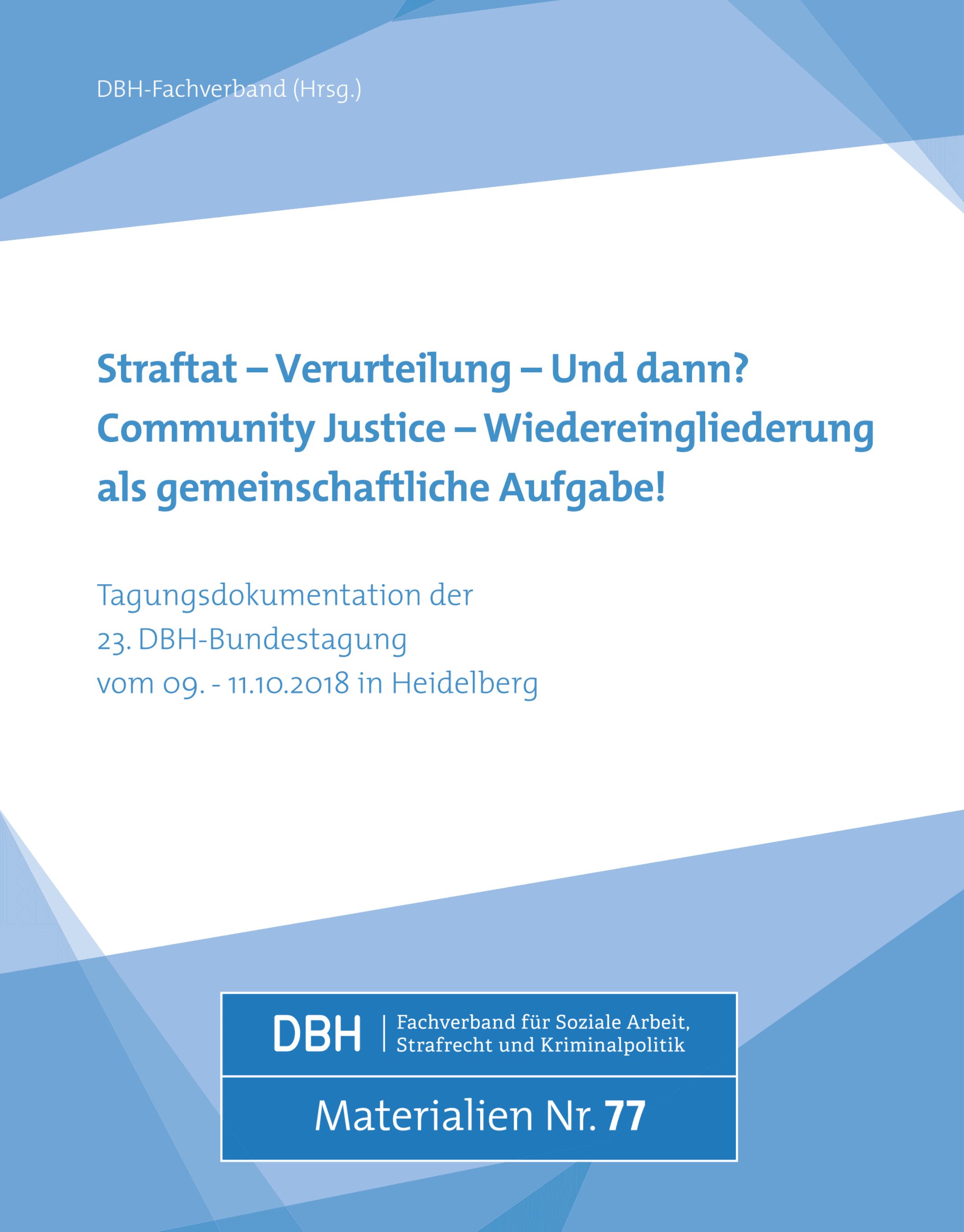 Cover DBH-Materialien Nr. 79